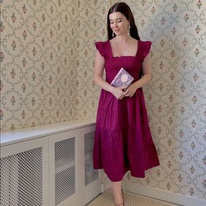 NWT Ellie Nap Dress in Burgundy Poplin Size S ❤️ Hill House Home